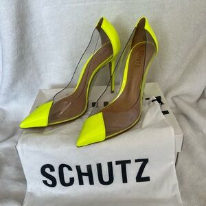 SCHUTZ Bright yellow Women's Heels
